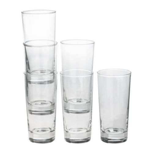 IKEA GODIS wysoka szklanka 400ml 6szt szkło