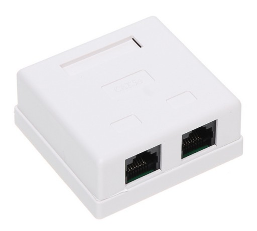 GNIAZDO ZAKOŃCZENIOWE RJ45-2G2 PODWÓJNE ABCV