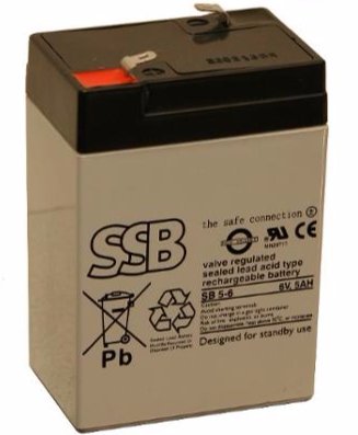 Akumulator SSB SB 5-6 6V/5Ah Zabawki, AGD