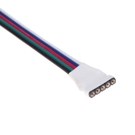 Złączka taśmy RGBW kabel 5-PIN gniazdo LED RGB+W