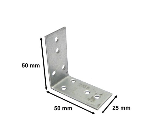 KĄTOWNIK MONTAŻOWY ŁĄCZNIK 50x50x25 kpl 10 sztuk