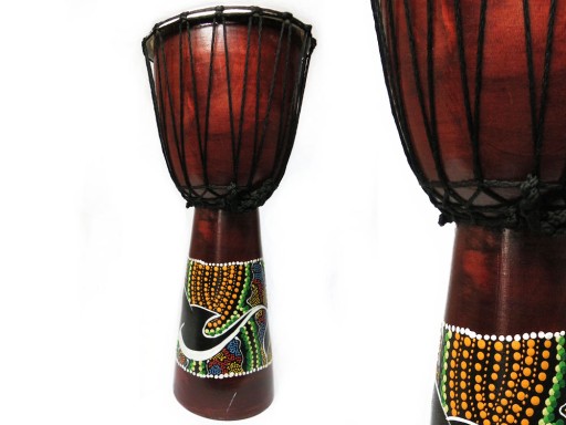 Bębenek Bongos Djembe BĘBEN Drewno 50cm Nastrojony