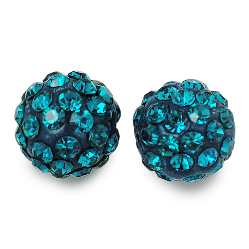 Koraliki KULE SHAMBALLA 10mm kulki BLUE ZIRCON