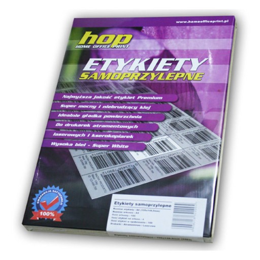 ETYKIETY SAMOPRZYLEPNE 105x37 100ark LASER INK