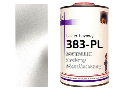 Lakier Bazowy SREBRNY JASNY METALIK 383 FELGI 1 L