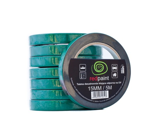 REDPAINT TAŚMA DWUSTRONNIE KLEJĄCA 15MM/5M UV