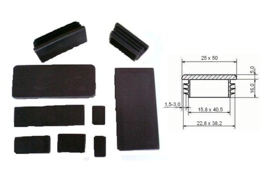 Zatyczka zaślepka daszek nasadka 25x50 - 2szt