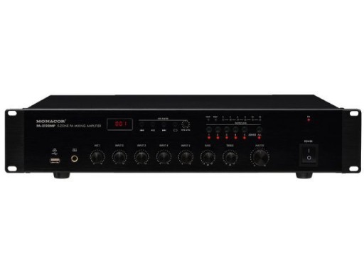 Monacor PA-312DMP - 5strefowy Wzmacniacz Miks 120W