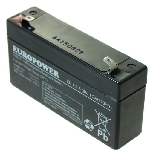 Akumulator 6V 1,2Ah EUROPOWER EP 1.2-6 AGM