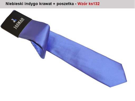 Modny wąski krawat + poszetka/wypustka jakość 7 cm