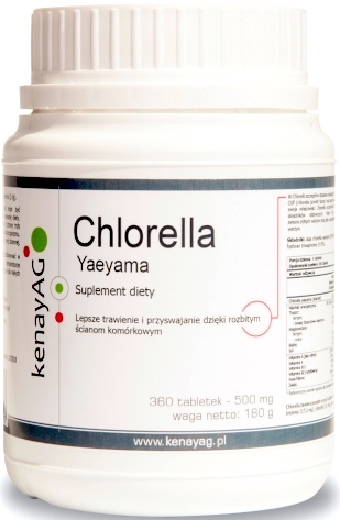 CHLORELLA YAEYAMA JAPOŃSKA 360TAB 500MG ALGI KENAY