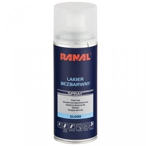 Lakier bezbarwny połysk spray 400ml RANAL