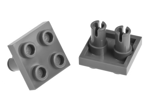 LEGO Płytka z kołkami 2x2 15092 szara ciemna