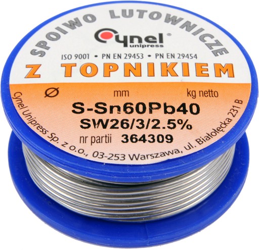 0,5/500g 0,50mm 500g 0,5 CYNA Z TOPNIKIEM SN60PB40