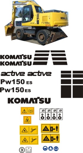 naklejki naklejka oklejenie KOMATSU PW 150 ES