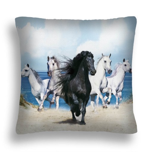 PODUSZKA 40x40 konie 05 poszewka +wkład Mustang