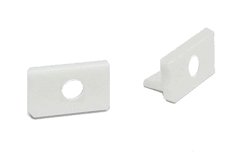 ZAŚLEPKA ZATYCZKA ZAKOŃCZENIE LISTWY LED 16x12mm BIAŁA Z OTWOREM