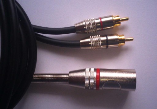 IMG kabel XLR męski / 2xRCA (czincz) 10m