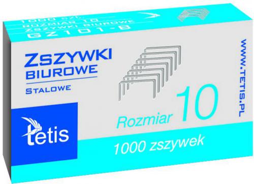 Zszywki Tetis biurowe no10 1000szt 148716