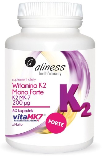 WITAMINA K2 MK-7 MONO FORTE 200 ug z Natto Aliness