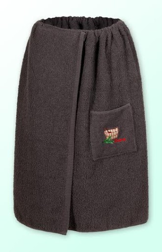 SAUNA RĘCZNIK KILT LOGO SZARY 70*140 BAWEŁNA