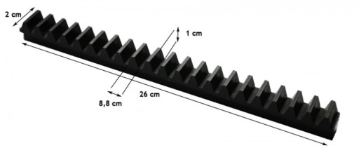 Listwa zębata plastikowa M4 Wiśniowski 26 cm