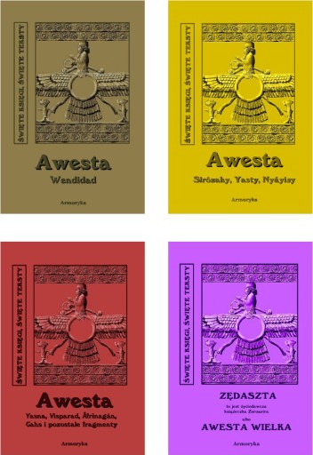 Avesta (Awesta + Zend-Awesta), komplet 4 tomy PL