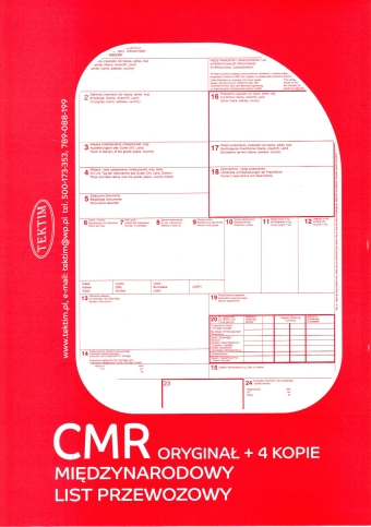 CMR- MIĘDZYNARODOWY LIST 1+3, 1+4 - LOGO + GRATIS