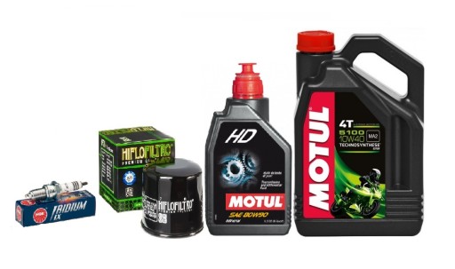 ZESTAW OLEJ MOTUL 5100 FILTR ŚWIECA CF MOTO 500