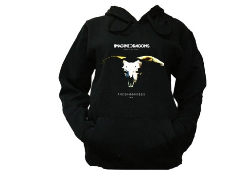 BLUZA CZARNA KAPTUR Imagine Dragons WZORY