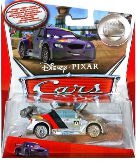 Cars 2 Auta Silver Racer Metallic 1:55 Max Schnell