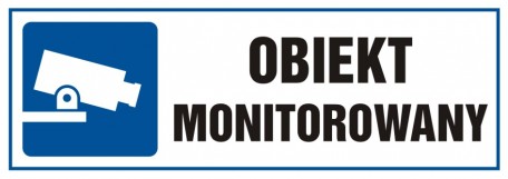 Obiekt monitorowany 10,5x29,7 płyta PCV