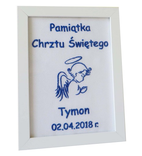 PAMIĄTKA CHRZTU prezent na chrzest RAMKA obrazek
