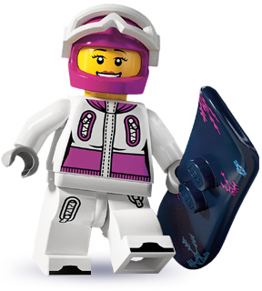 LEGO Minifigures 8803-5 Seria 3 Snowboardzistka