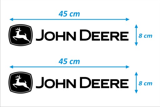 NAKLEJKA NAKLEJKI - JOHN DEERE - 2 szt. - CZARNE