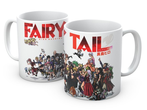 Kubek FAIRY TAIL anime manga wzory 330ml + imię
