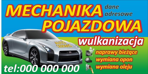 baner BANERY REKLAMOWE mocne odporne mechanika aut