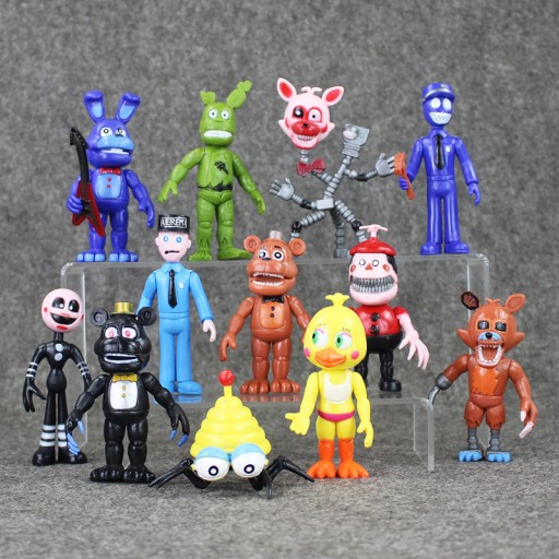 FNAF Bonnie Foxy Chica Freddy 12 figurek zestaw