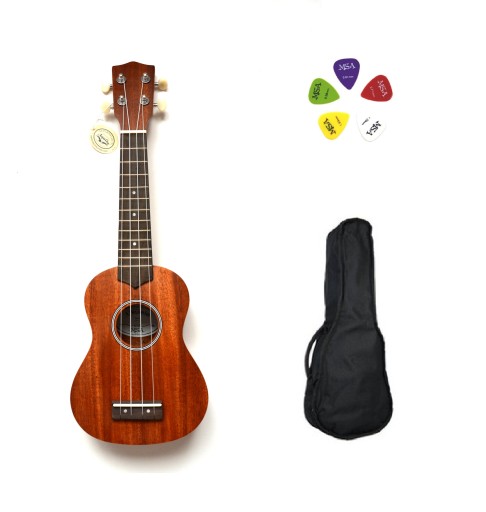 UKULELE SOPRANOWE + POKROWIEC + KOSTKI - AQUILLA