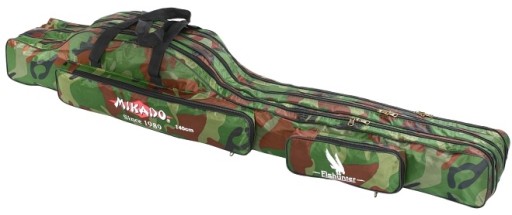 MIKADO POKROWIEC NA WĘDKI CAMOUFLAGE 140cm 3komory