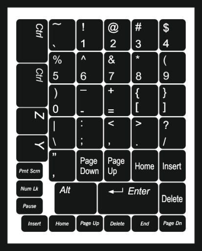 Polskie naklejki klawiature laptop PC 11x13 10 SZT