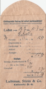 1916 KATTOWITZ KATOWICE ŚLĄSK FIRMA LUBINUS STEIN