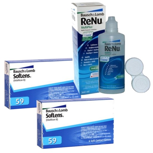 Soflens 59-12szt -soczewki+płyn Multiplus 360ml