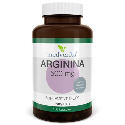 ARGININA 500mg L-arginina Aminokwas - 100 kapsułek