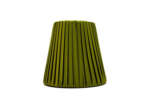 Klosz Abażur Stożek Plisowany Oliwkowy 10x15,5x15