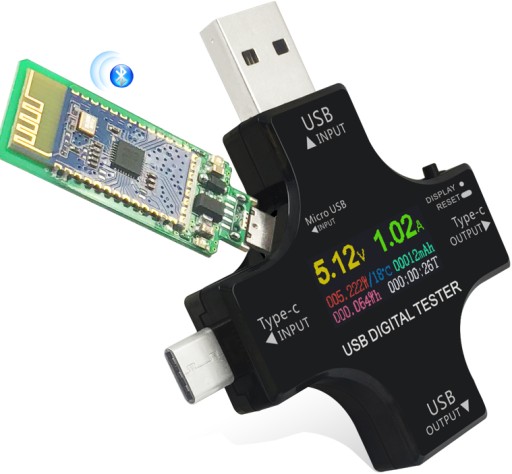 MIERNIK TESTER USB WOLTOMIERZ 3.3V-30V AMPEROMIERZ