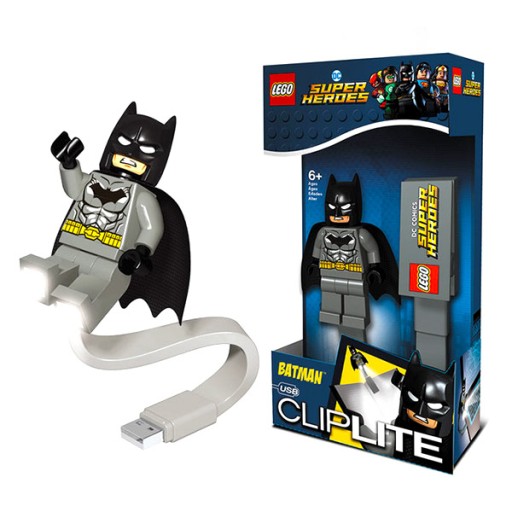 LEGO SUPER HEROES LAMPKA LED Z KLIPSEM BATMAN CL20