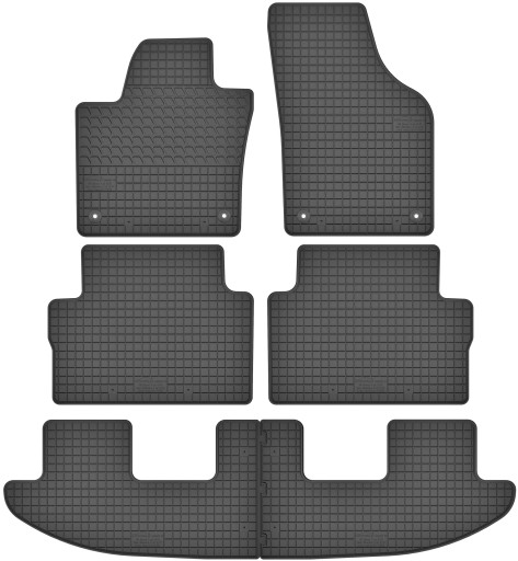 Dywaniki gumowe dedykowane 7 osób do VW SHARAN II 10-22 / ALHAMBRA 2 10-20