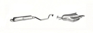 Tłumiki komplet Opel Zafira A poj.1,6-2,2 98-03r.