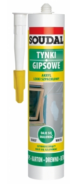 BIAŁY SOUDAL TYNKI GIPSOWE LEKKI AKRYL 280ML